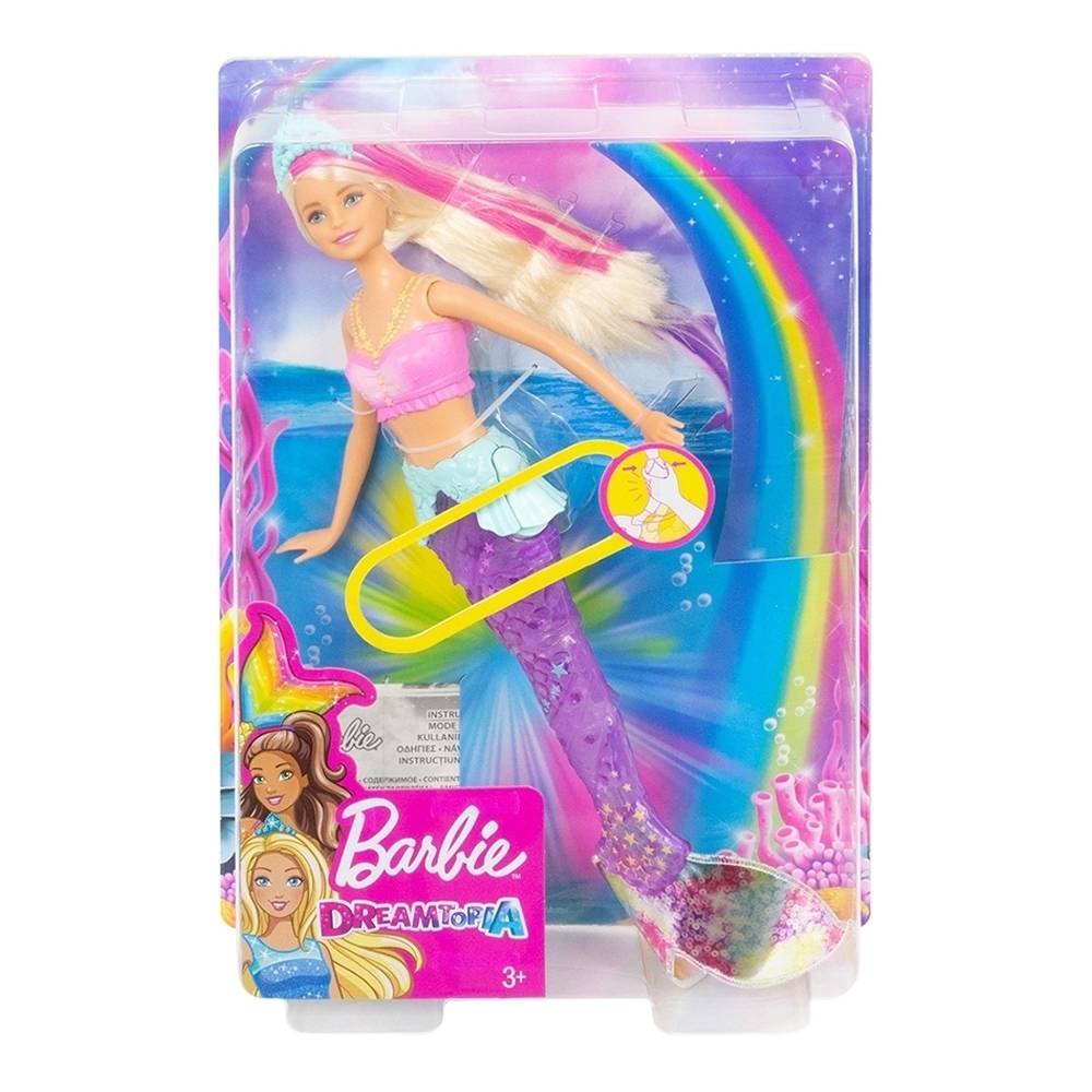 barbie sirena arcoiris brillante walmart