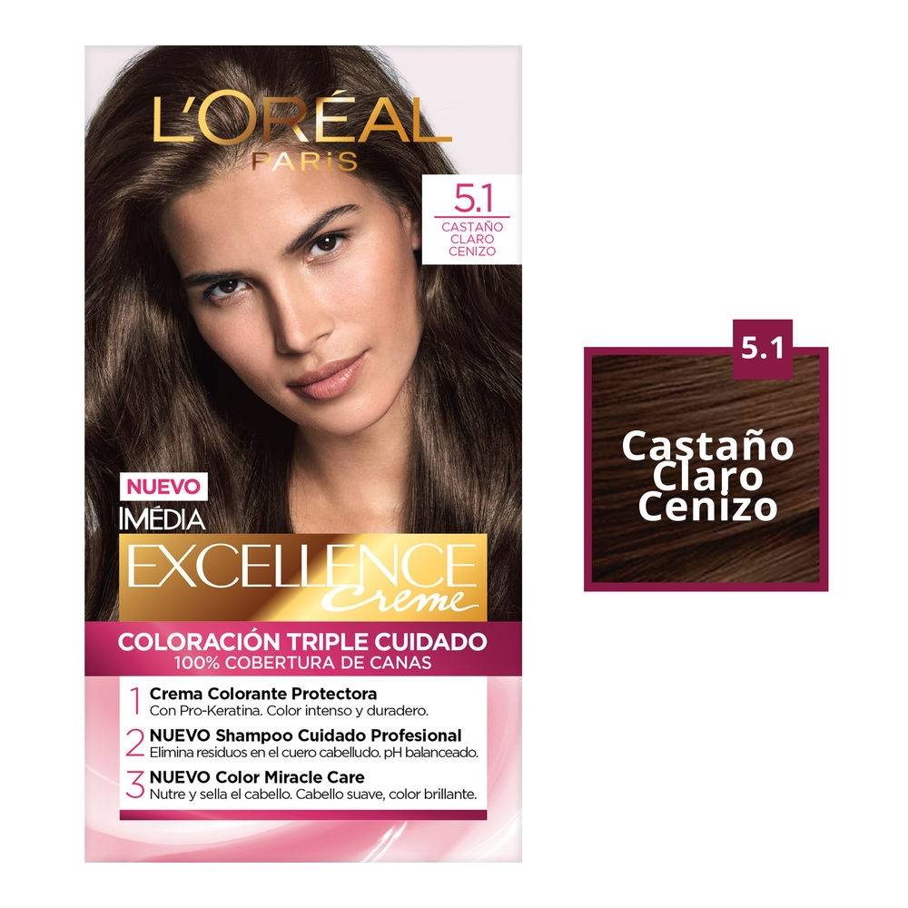 Tinte Para Cabello Loréal Paris Imédia Excellence Creme 51