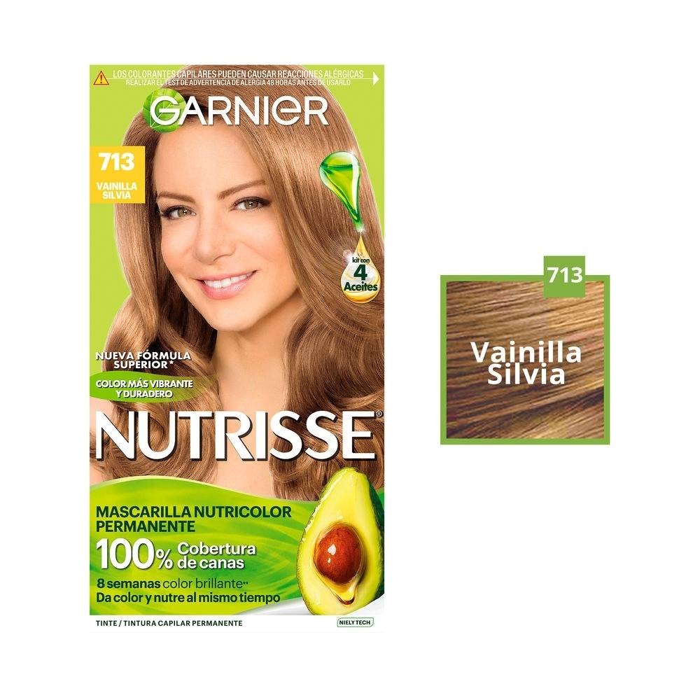 Tinte Para Cabello Garnier Nutrisse 713 Vainilla Silvia