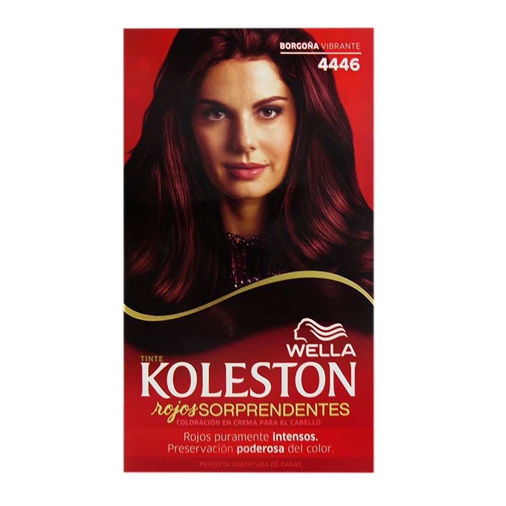 Tinte Para Cabello Koleston Rojos Sorprendentes 4446 Borgoña